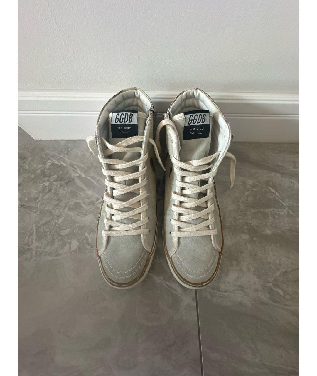 GOLDEN GOOSE DELUXE BRAND Серые кожаные кеды, фото 2