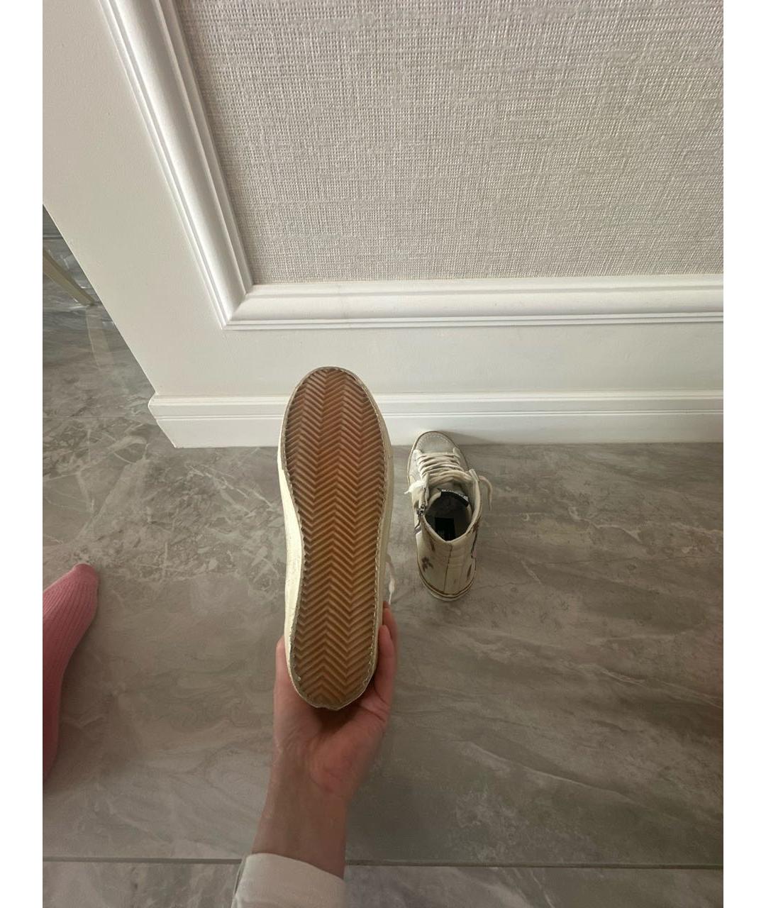 GOLDEN GOOSE DELUXE BRAND Серые кожаные кеды, фото 5