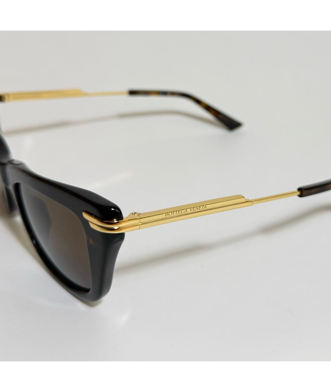 BOTTEGA VENETA Коричневые пластиковые солнцезащитные очки, фото 3