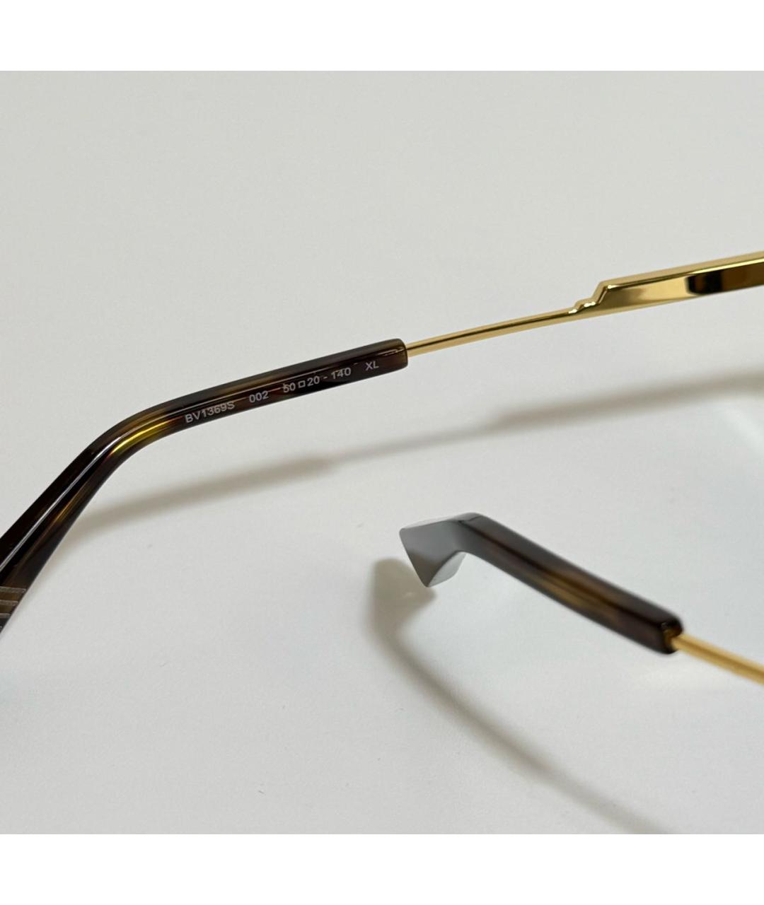 BOTTEGA VENETA Коричневые пластиковые солнцезащитные очки, фото 4