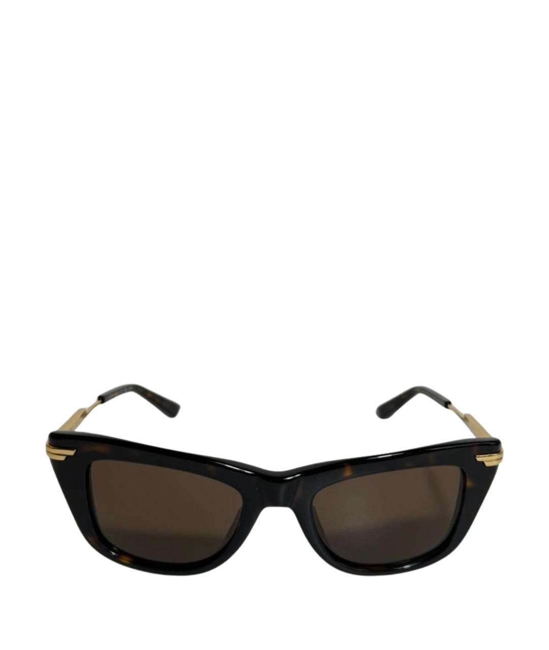 BOTTEGA VENETA Коричневые пластиковые солнцезащитные очки, фото 1