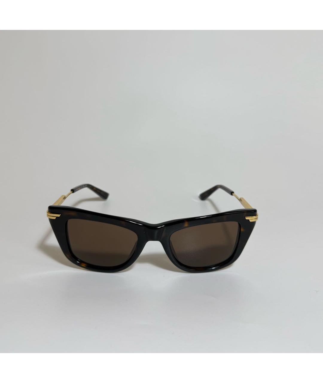 BOTTEGA VENETA Коричневые пластиковые солнцезащитные очки, фото 6