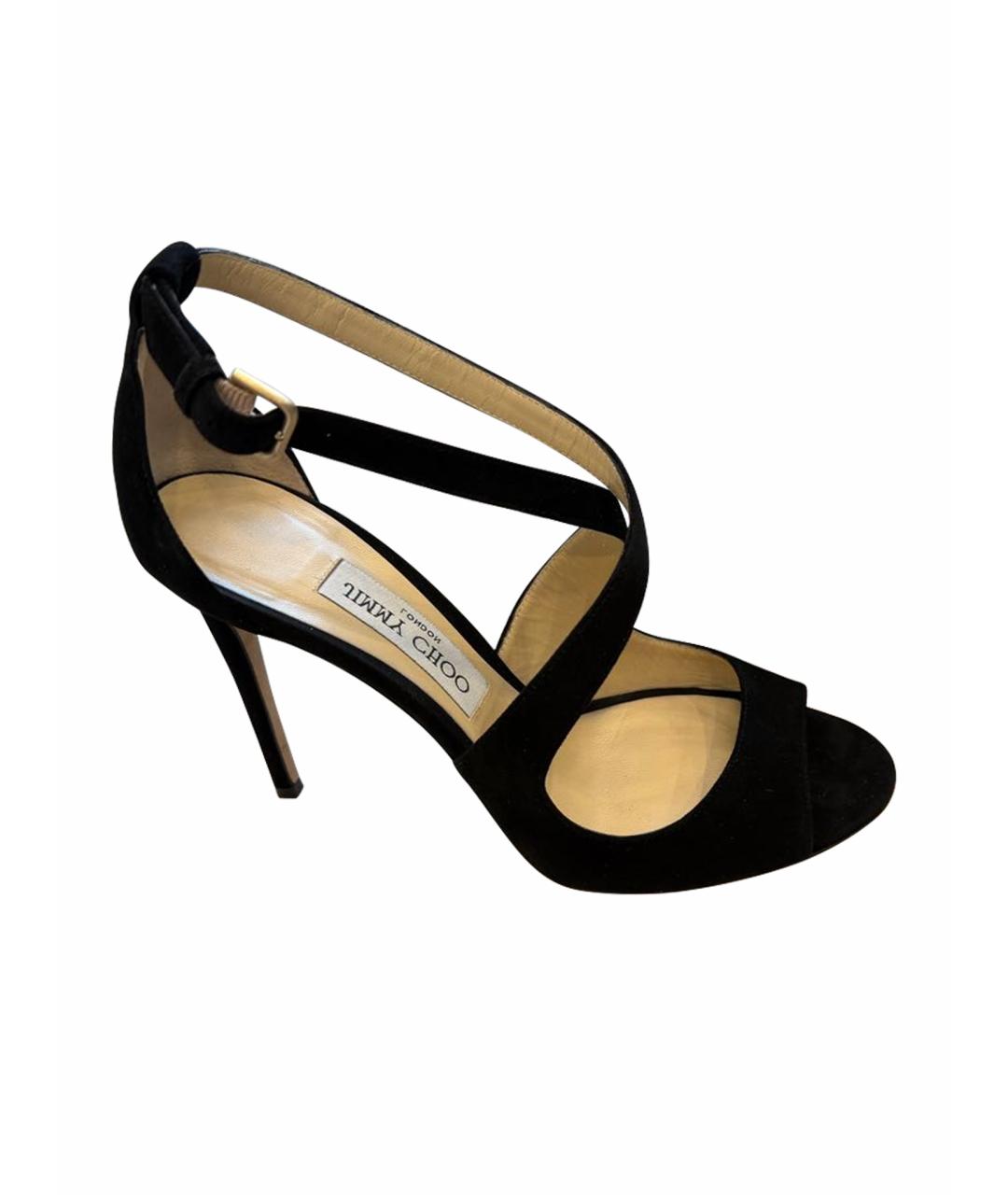 JIMMY CHOO Черные замшевые босоножки, фото 8