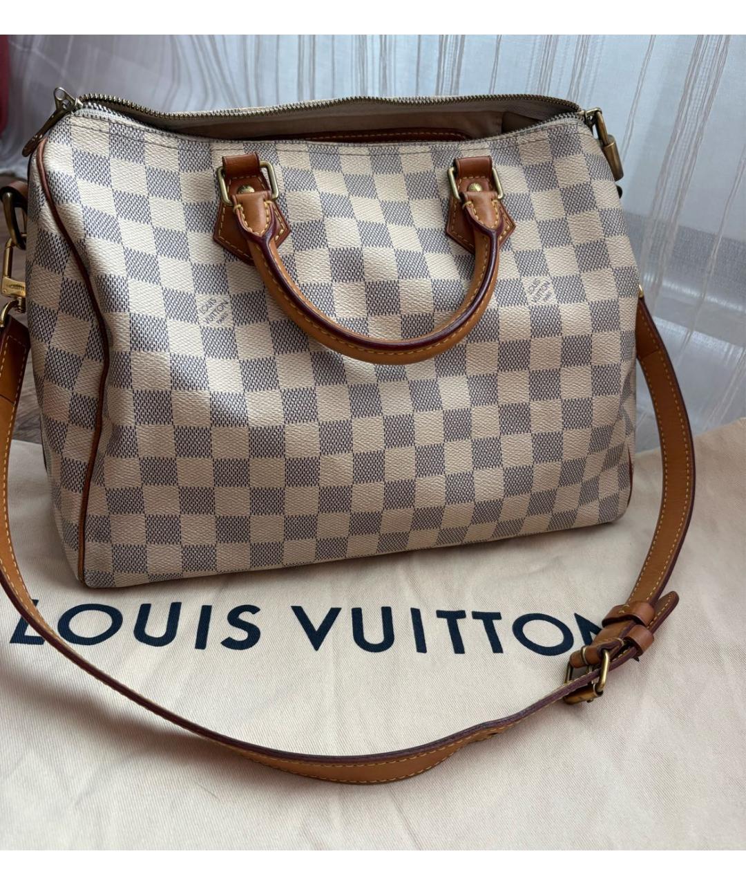 LOUIS VUITTON Бежевая сумка с короткими ручками, фото 9