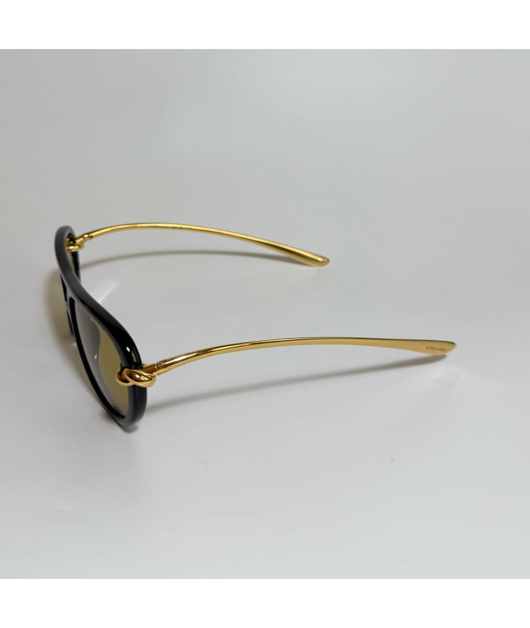 BOTTEGA VENETA Черные металлические солнцезащитные очки, фото 2