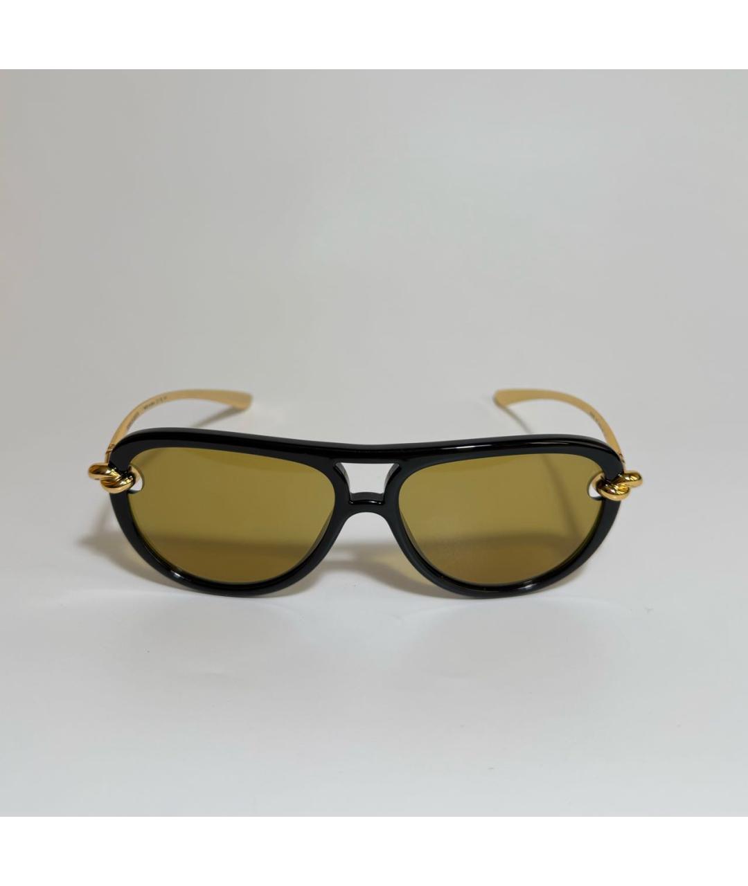 BOTTEGA VENETA Черные металлические солнцезащитные очки, фото 6