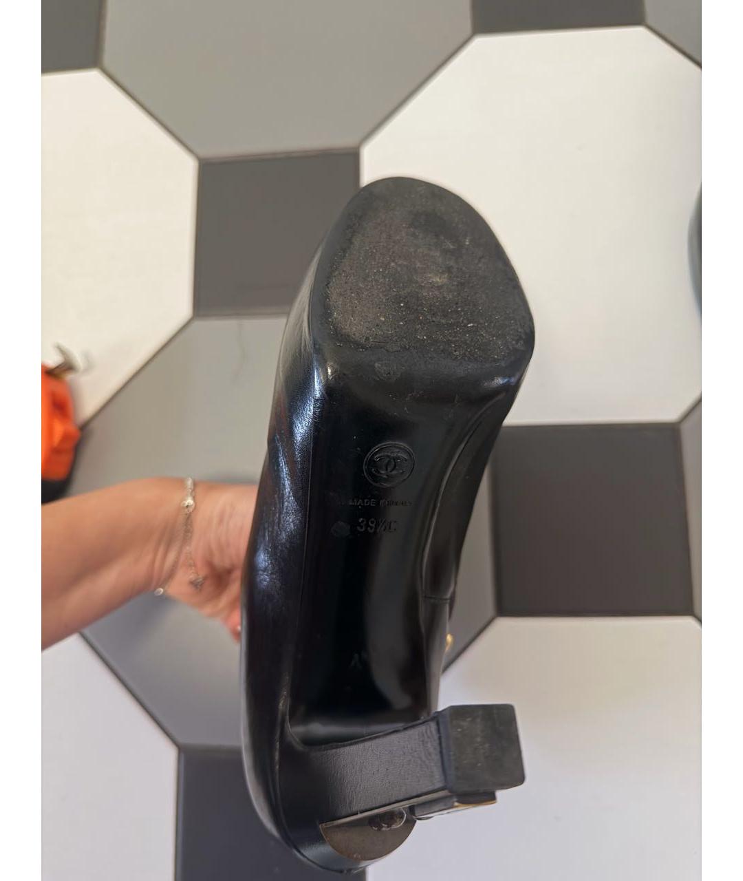 CHANEL Бордовые кожаные ботильоны, фото 6