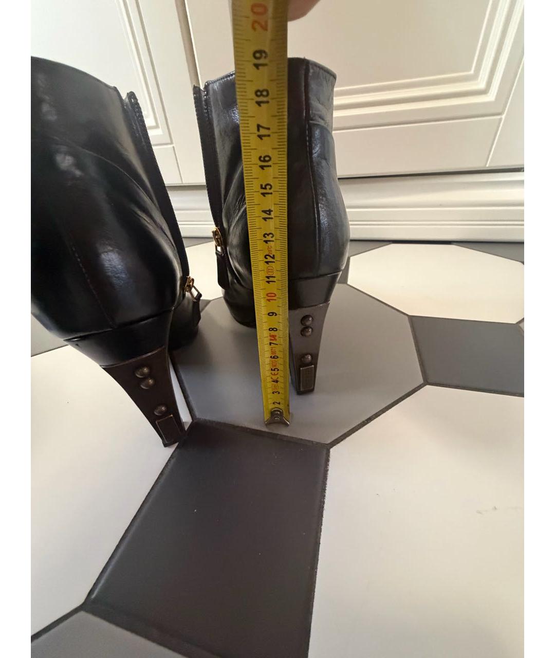 CHANEL Бордовые кожаные ботильоны, фото 4