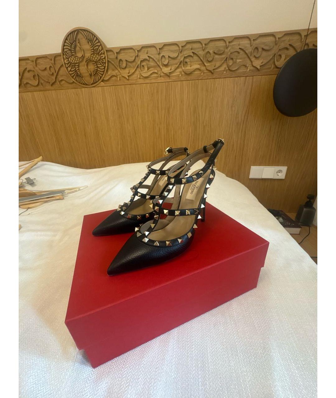 VALENTINO Черные кожаные туфли, фото 5