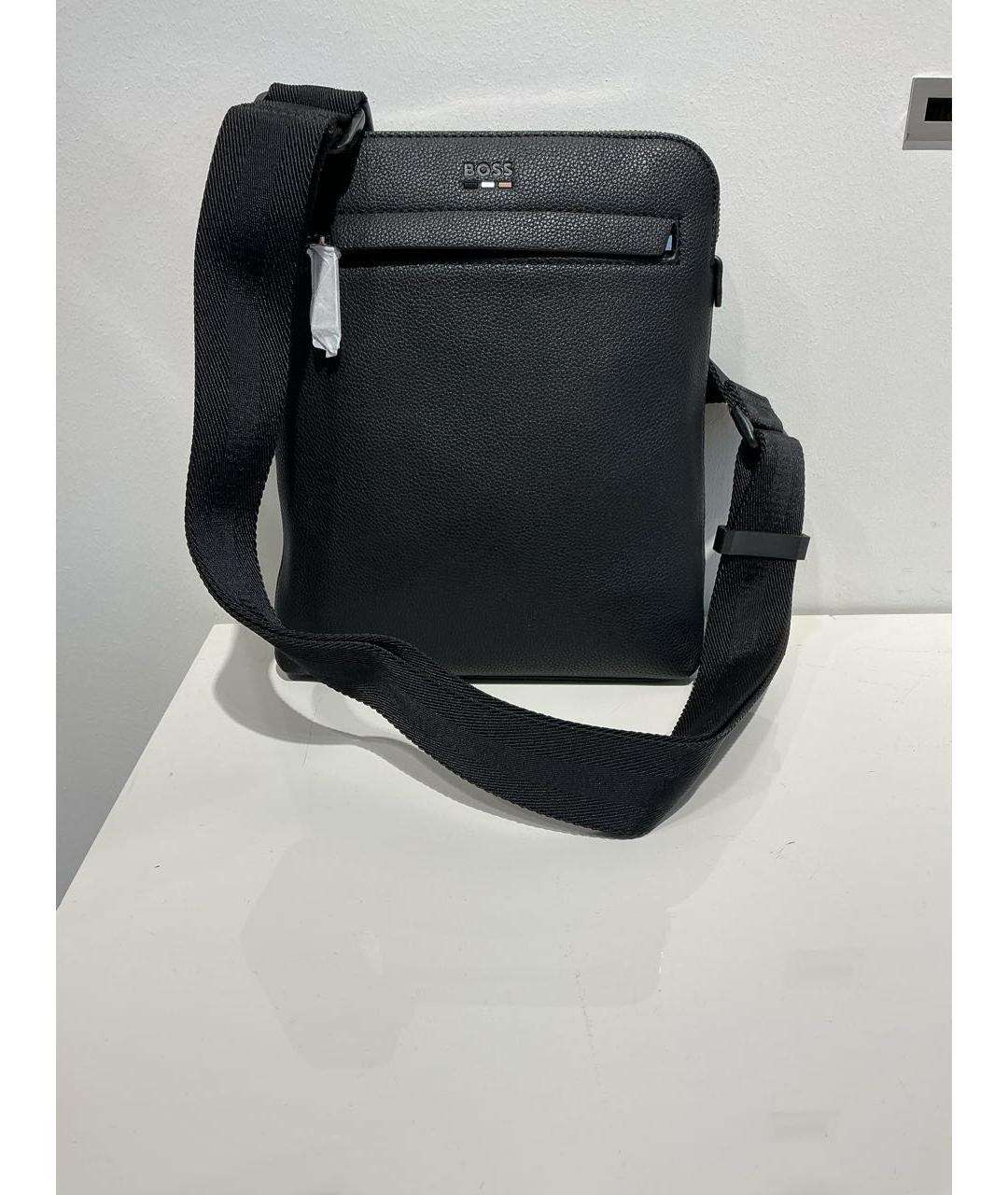 HUGO BOSS Черная сумка на плечо из искусственной кожи, фото 2