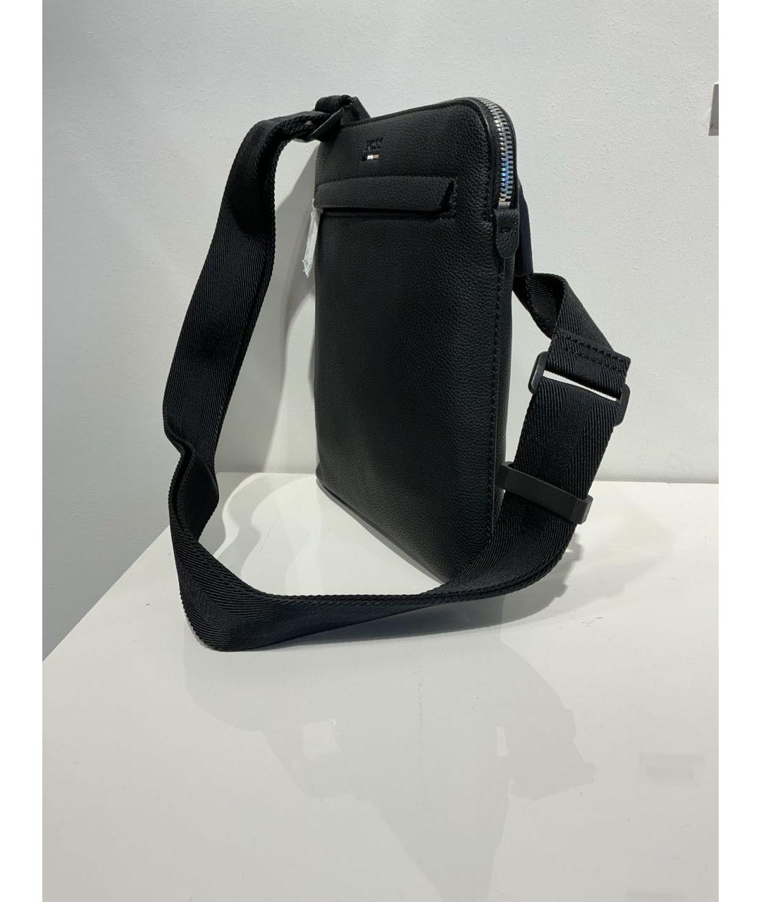 HUGO BOSS Черная сумка на плечо из искусственной кожи, фото 3