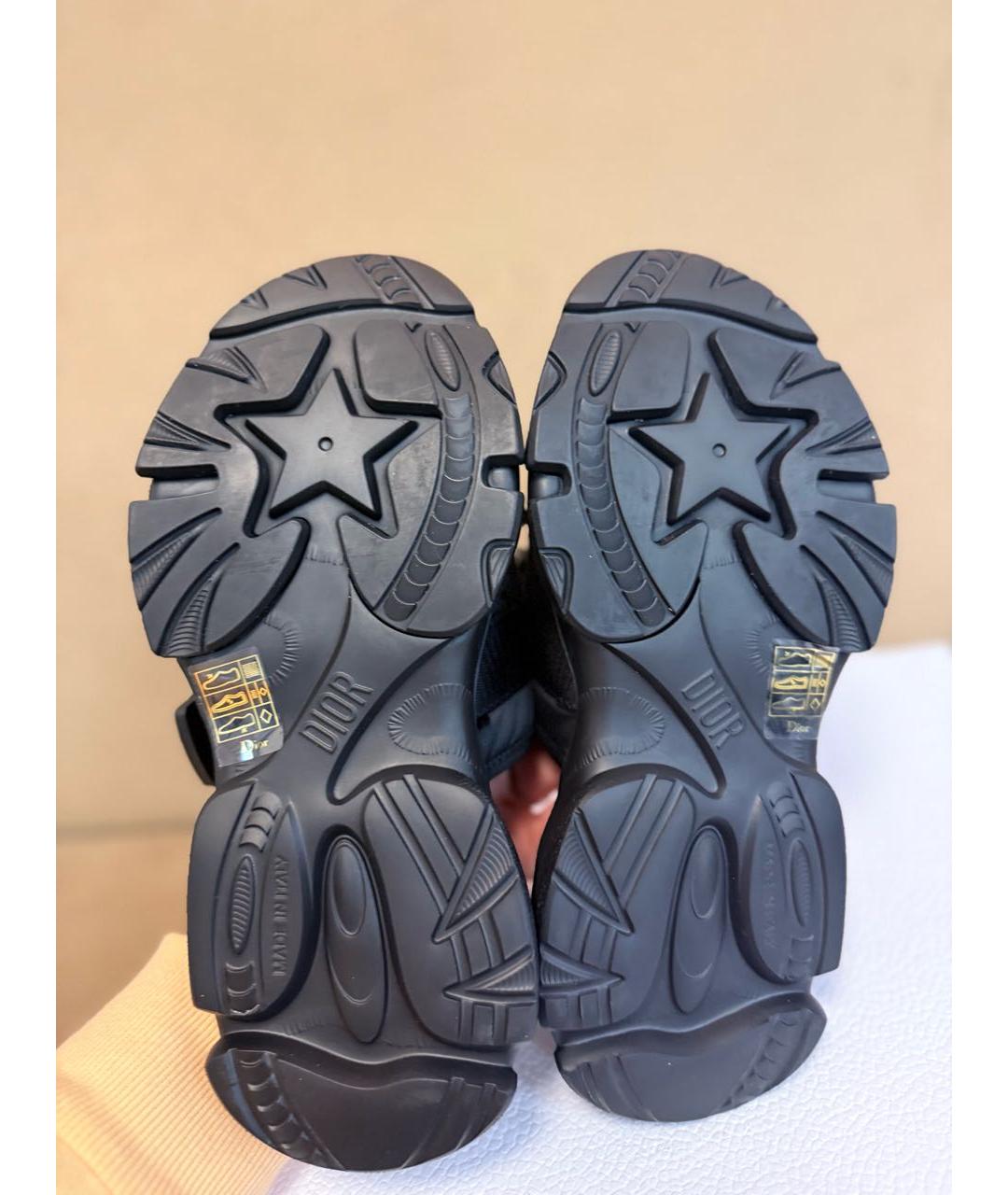 CHRISTIAN DIOR Черные неопреновые шлепанцы, фото 5