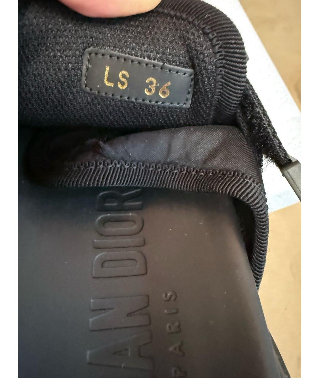 CHRISTIAN DIOR Черные неопреновые шлепанцы, фото 6