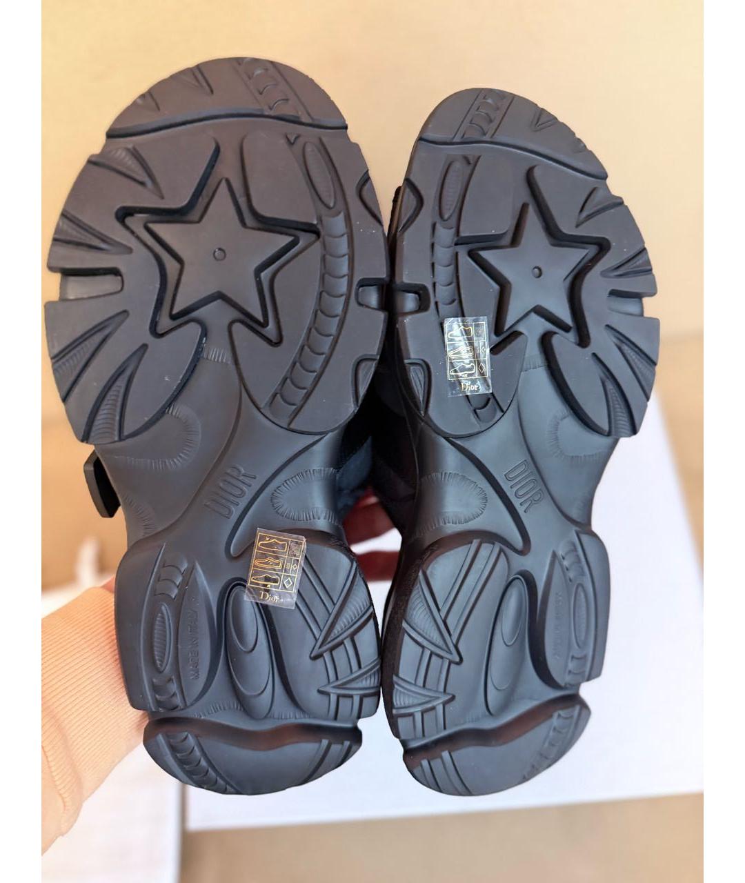 CHRISTIAN DIOR Черные неопреновые шлепанцы, фото 5