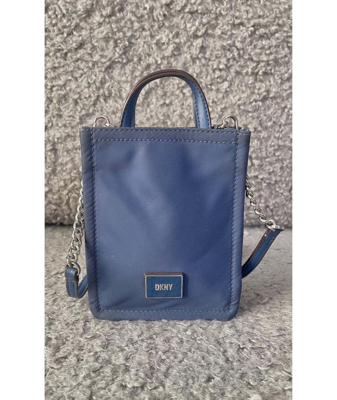 DKNY Темно-синяя тканевая сумка через плечо, фото 6