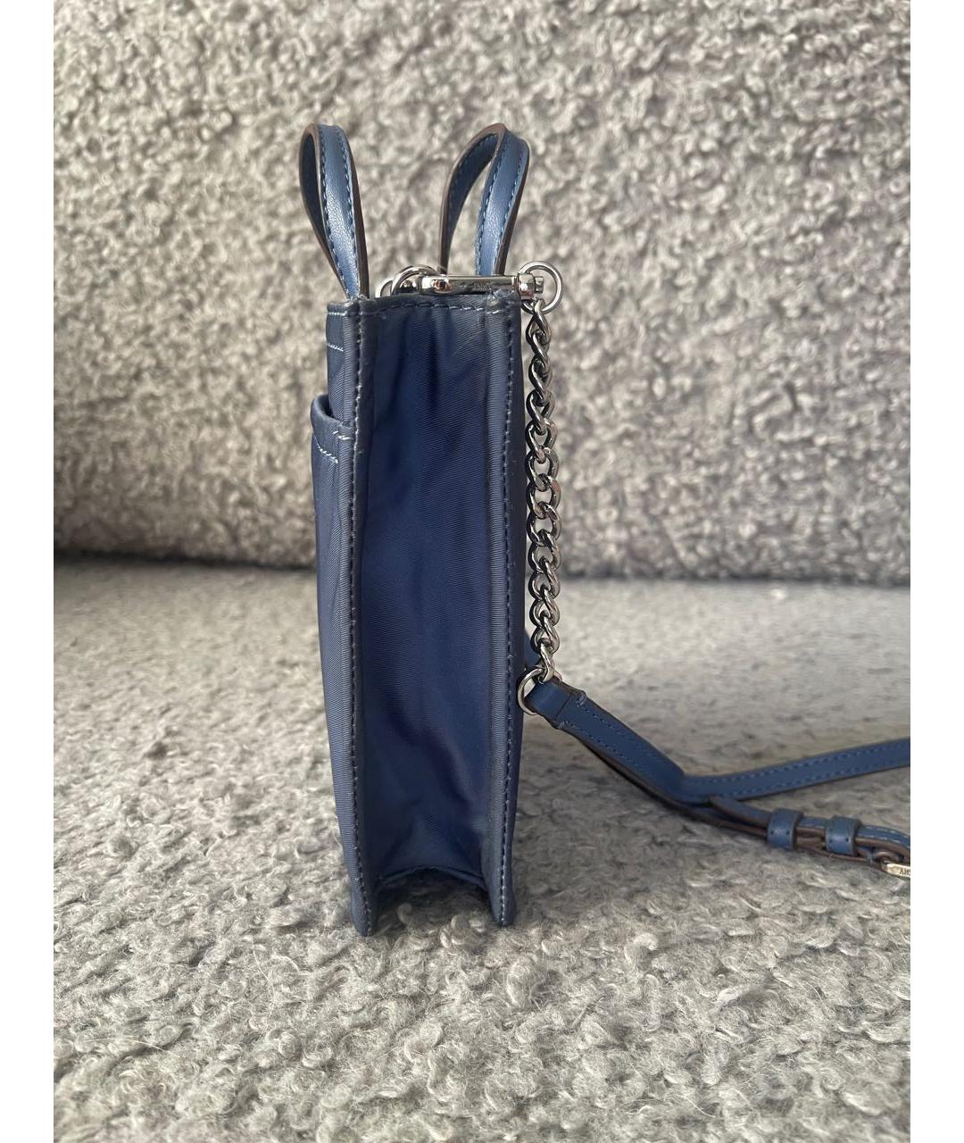 DKNY Темно-синяя тканевая сумка через плечо, фото 2