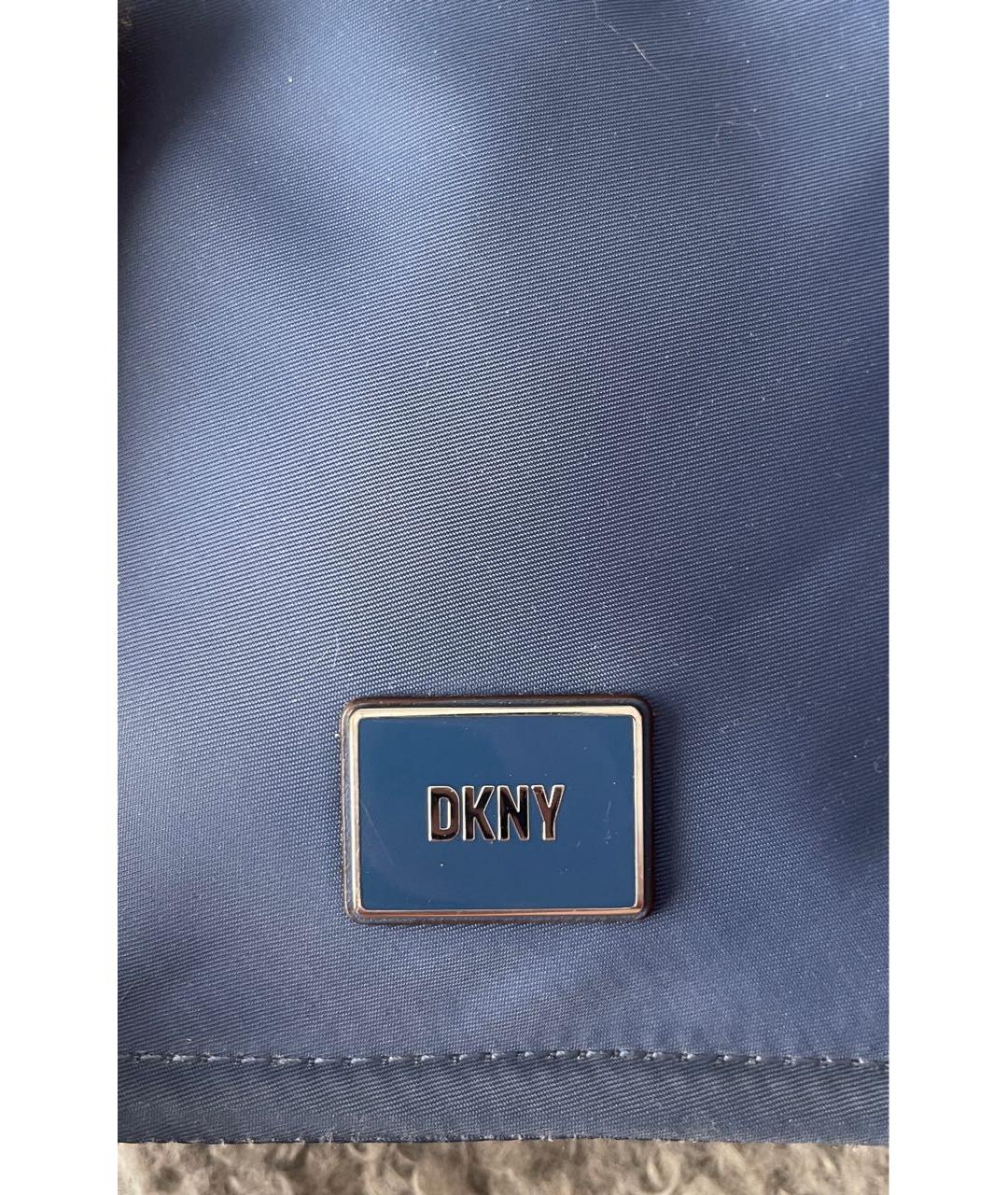 DKNY Темно-синяя тканевая сумка через плечо, фото 5