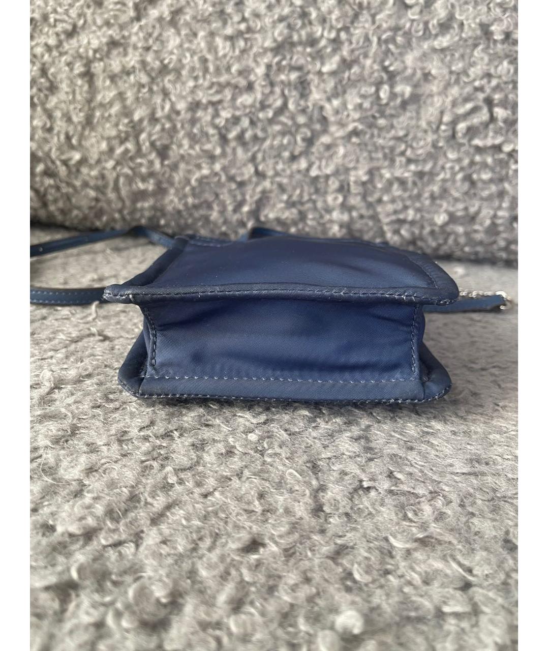 DKNY Темно-синяя тканевая сумка через плечо, фото 4