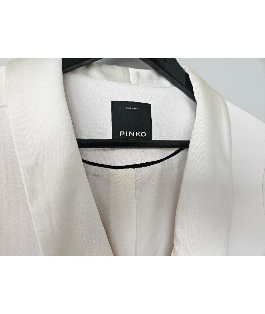 PINKO Белый полиэстеровый жакет/пиджак, фото 2