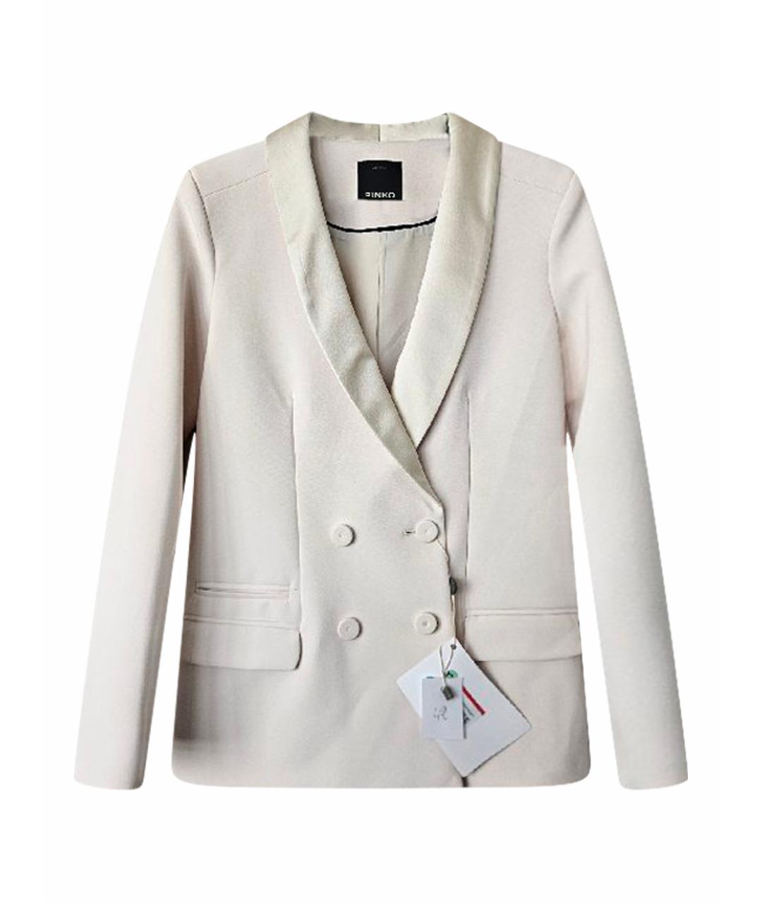 PINKO Белый полиэстеровый жакет/пиджак, фото 1