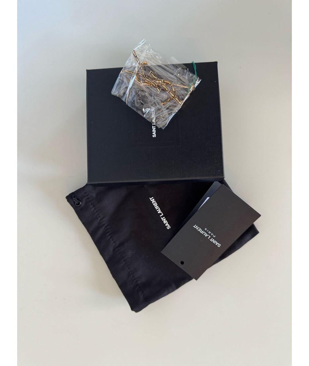 SAINT LAURENT Золотая латунная булавка / брошь, фото 4