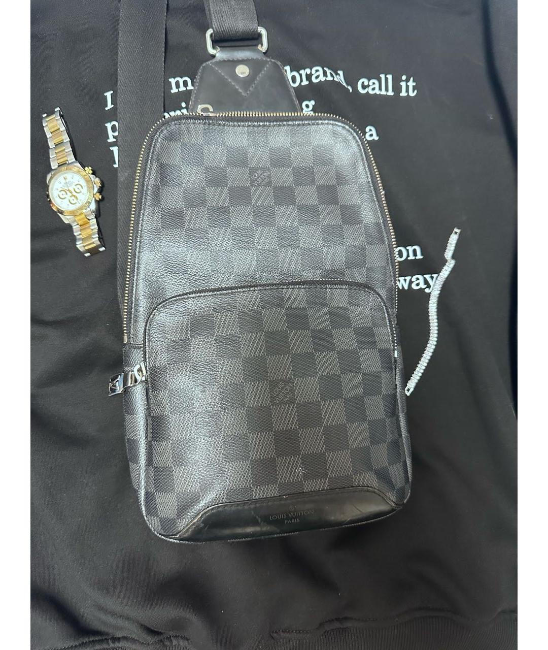 LOUIS VUITTON Черная сумка на плечо, фото 6