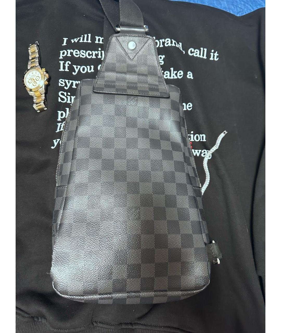 LOUIS VUITTON Черная сумка на плечо, фото 3