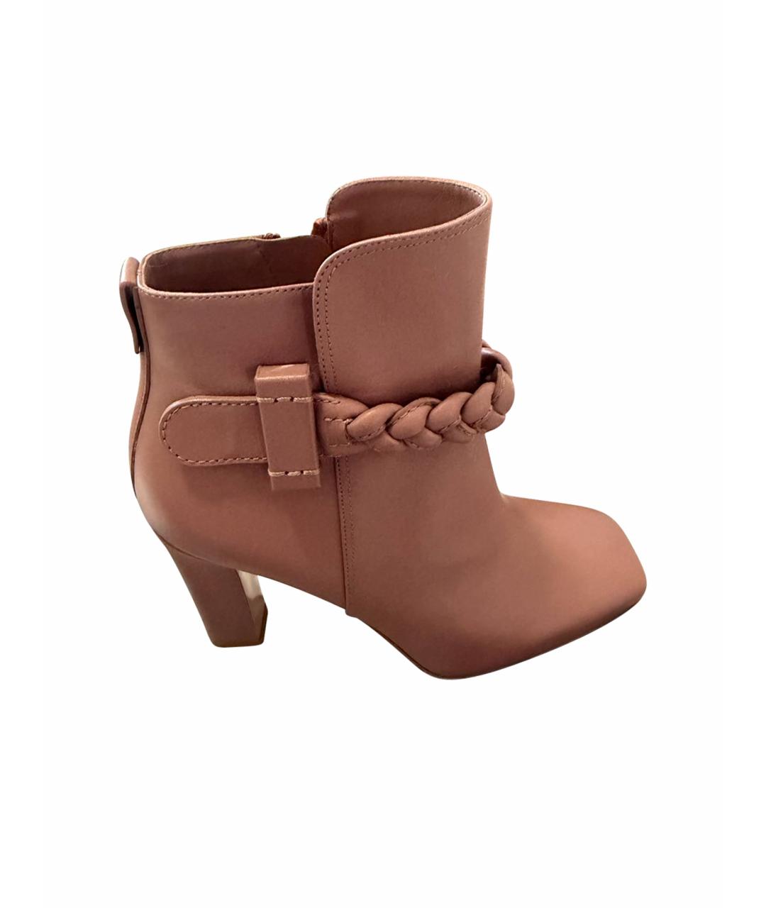 VALENTINO Розовые кожаные ботильоны, фото 1