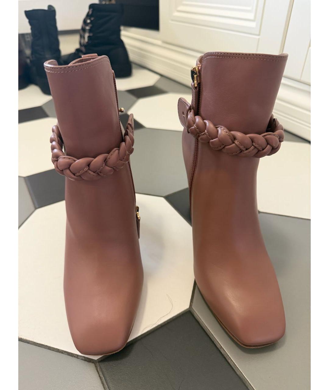 VALENTINO Розовые кожаные ботильоны, фото 2