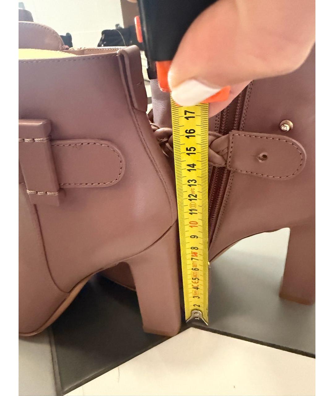 VALENTINO Розовые кожаные ботильоны, фото 6