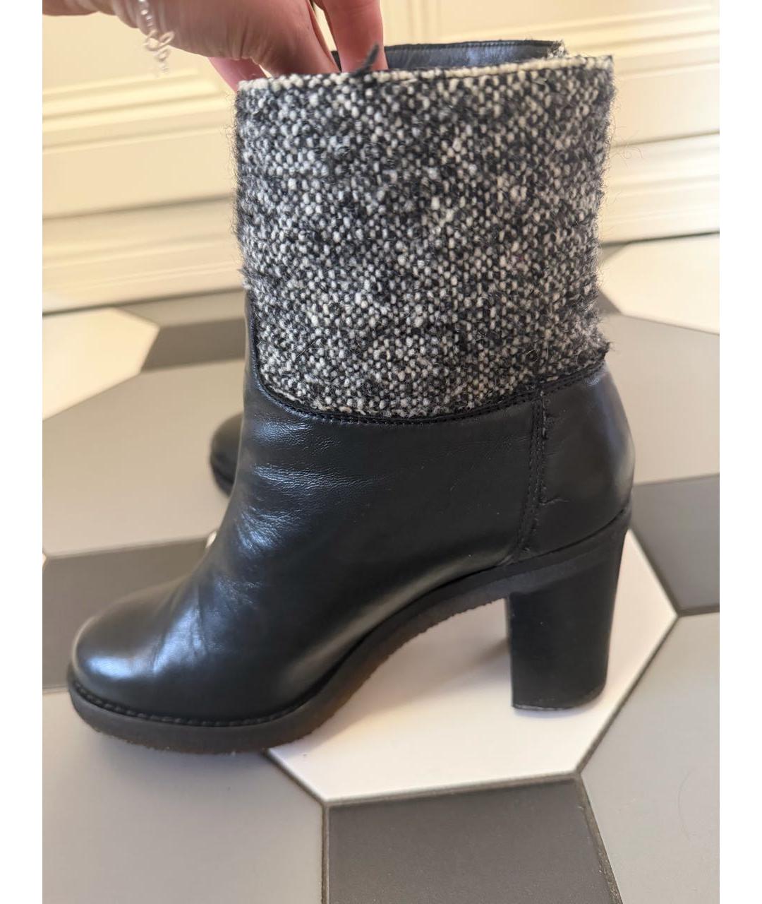 CHANEL Черные кожаные ботильоны, фото 8