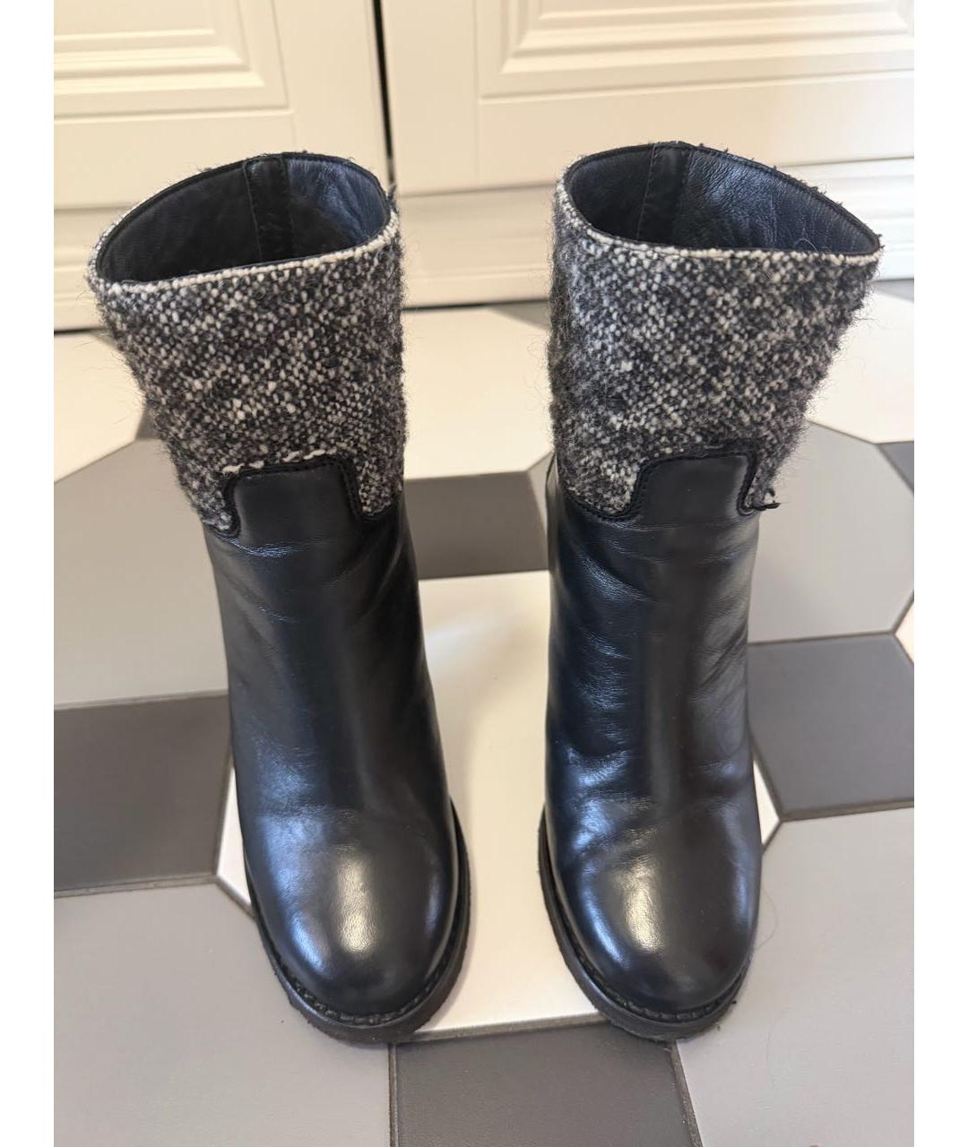 CHANEL Черные кожаные ботильоны, фото 2