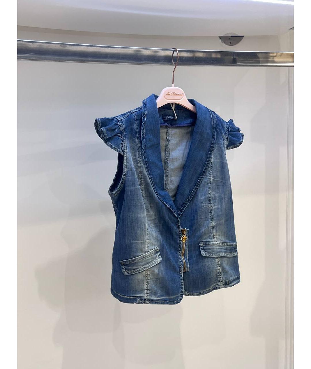MISS BLUMARINE Синий деним жакет / жилет, фото 2