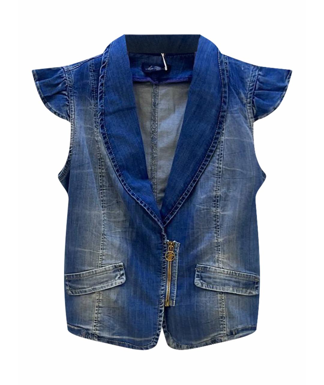 MISS BLUMARINE Синий деним жакет / жилет, фото 1