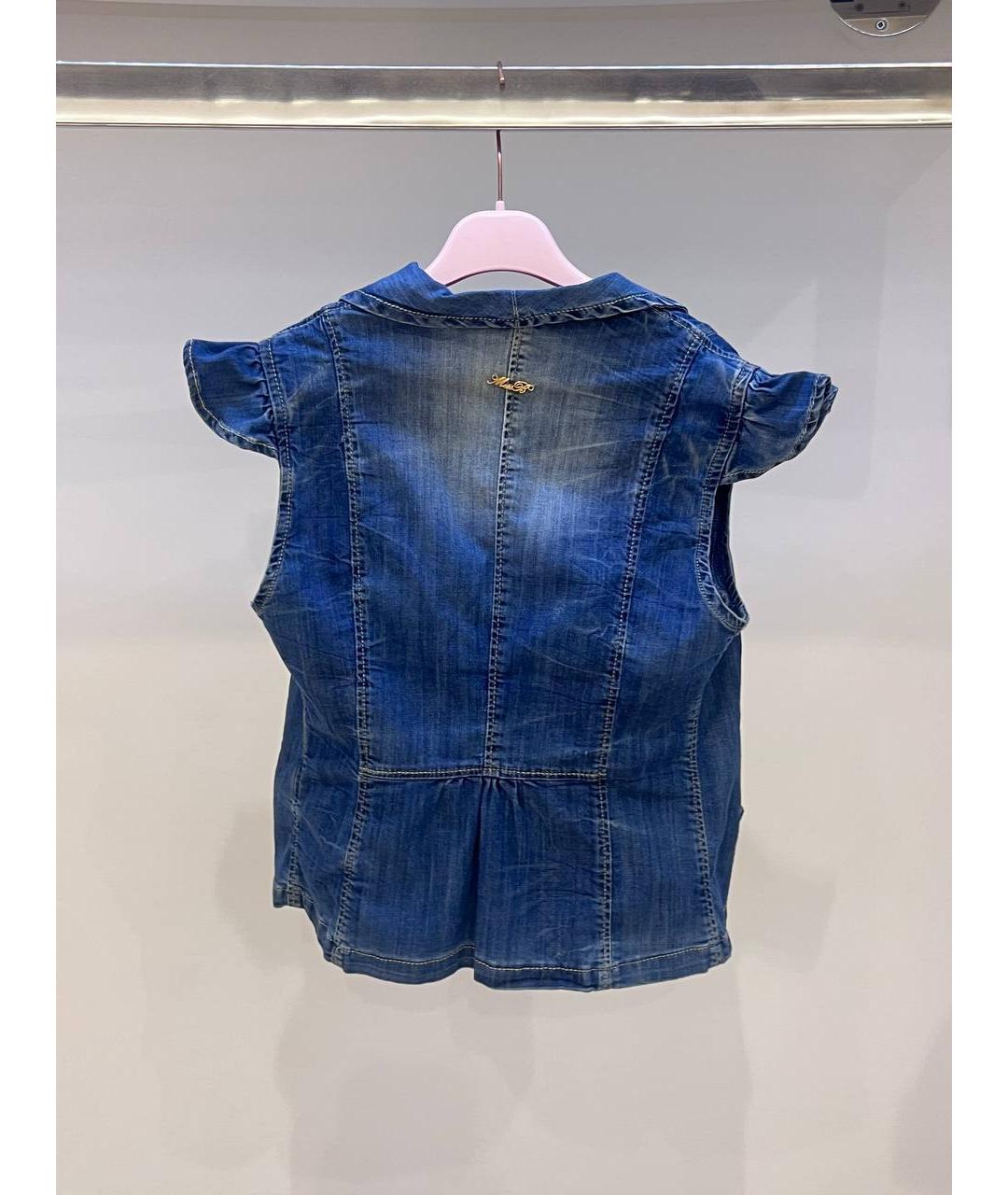 MISS BLUMARINE Синий деним жакет / жилет, фото 3