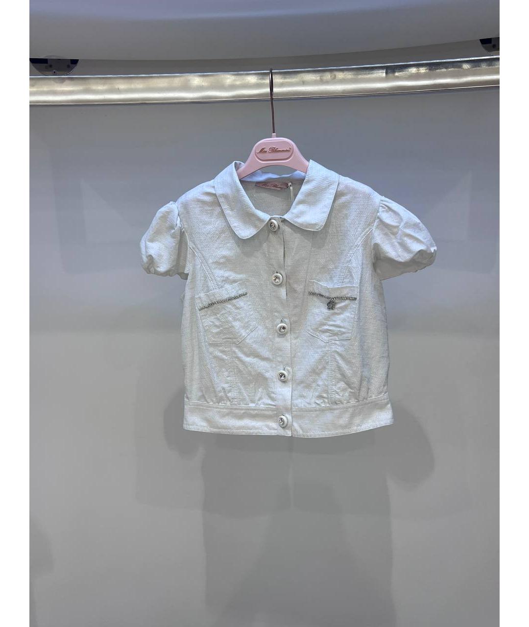 MISS BLUMARINE Белый синтетический жакет / жилет, фото 4