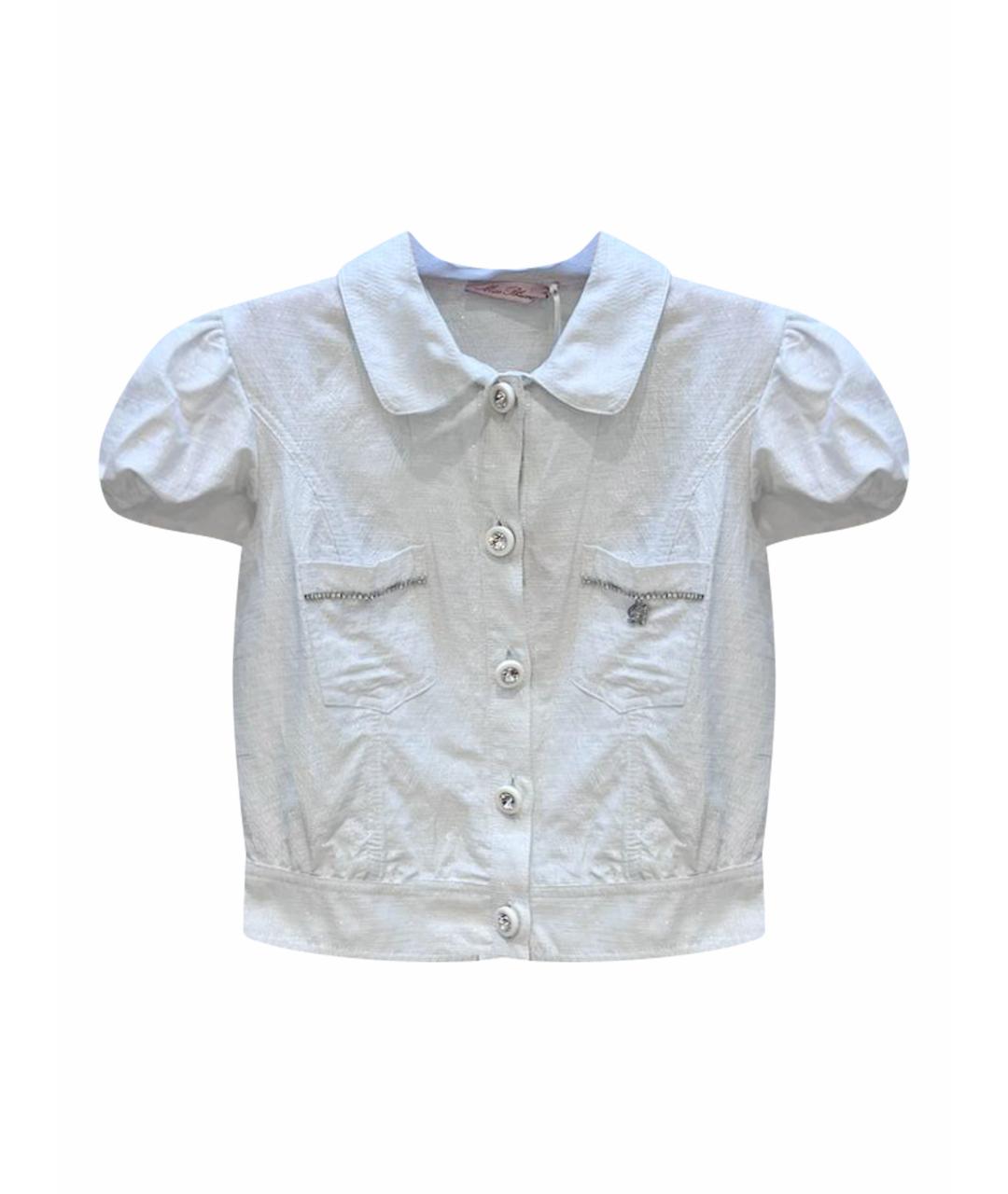 MISS BLUMARINE Белый синтетический жакет / жилет, фото 1