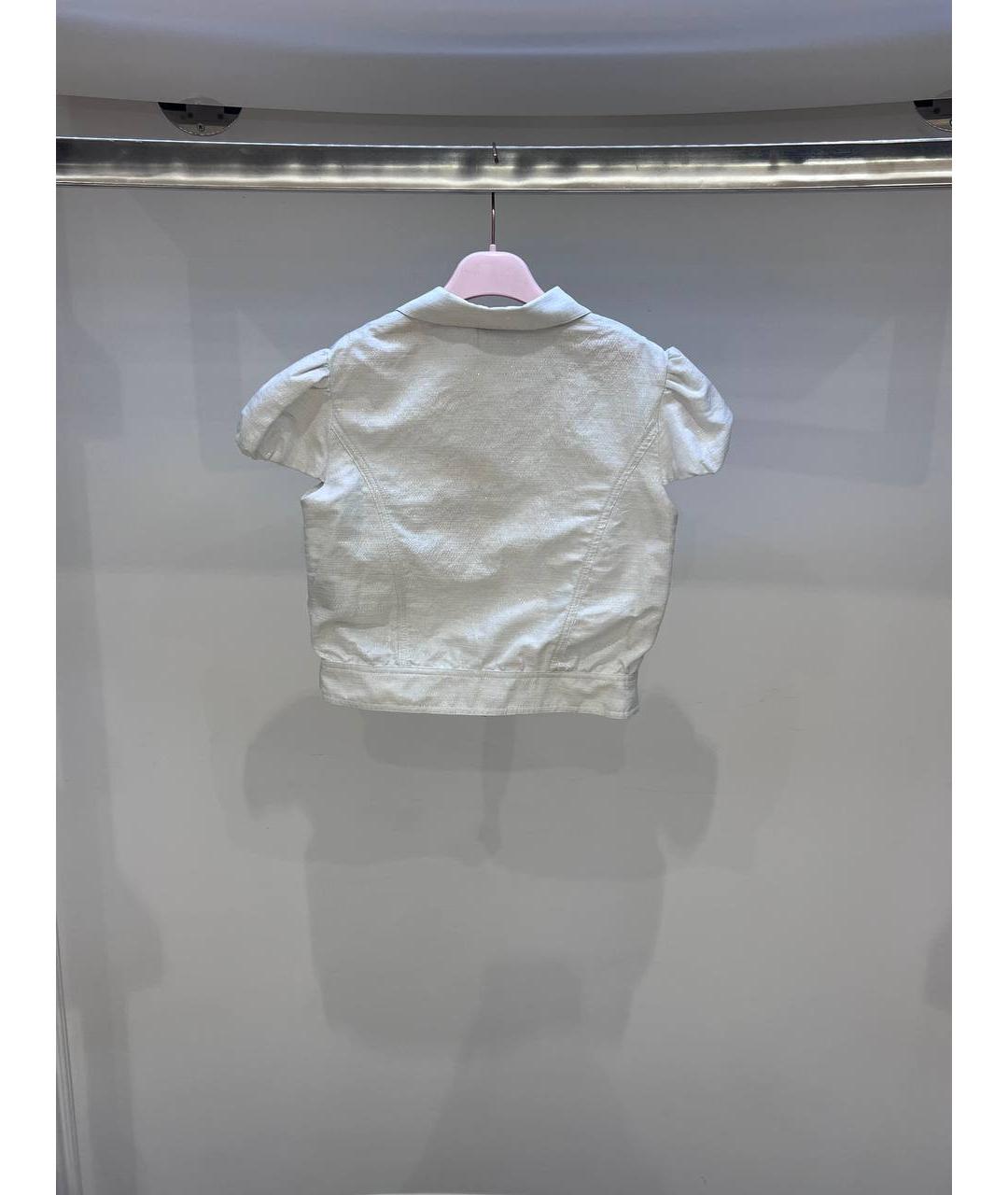 MISS BLUMARINE Белый синтетический жакет / жилет, фото 3