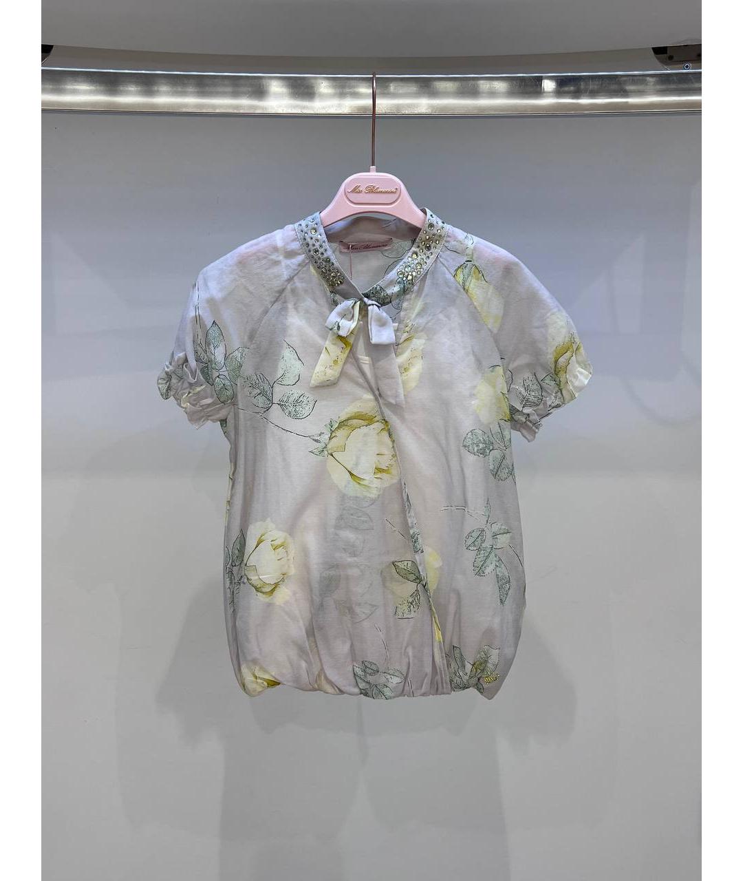 MISS BLUMARINE Мульти хлопковая рубашка/блузка, фото 4