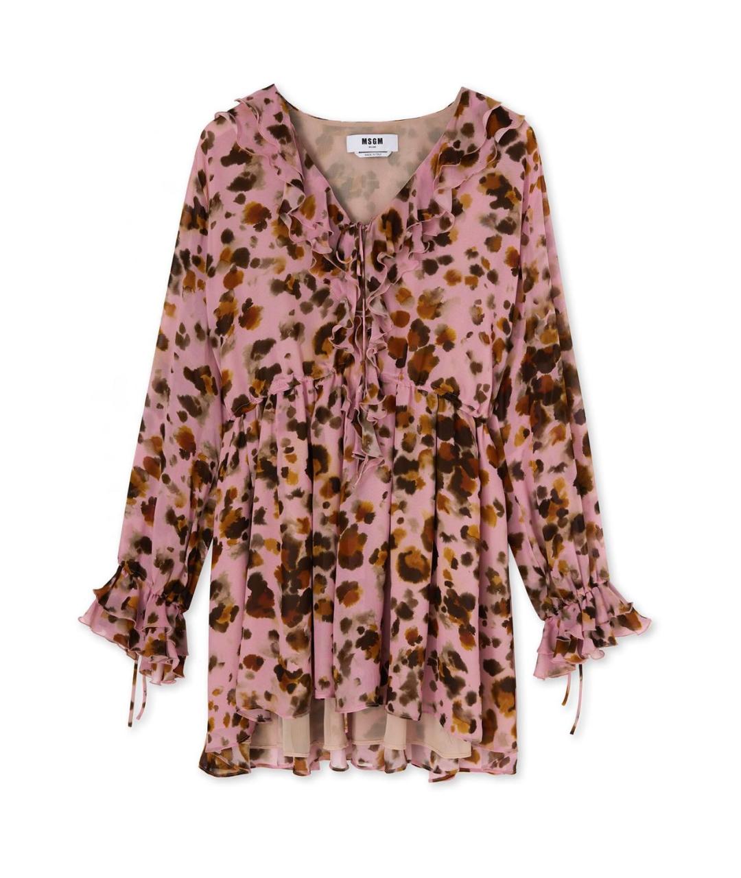 MSGM Розовое коктейльное платье, фото 1