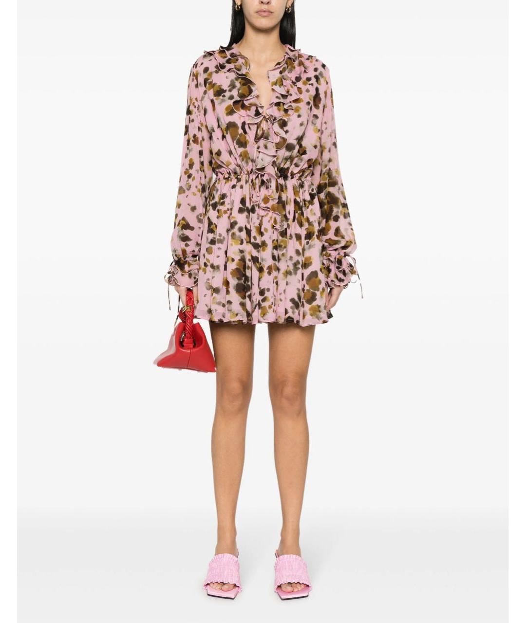 MSGM Розовое коктейльное платье, фото 2