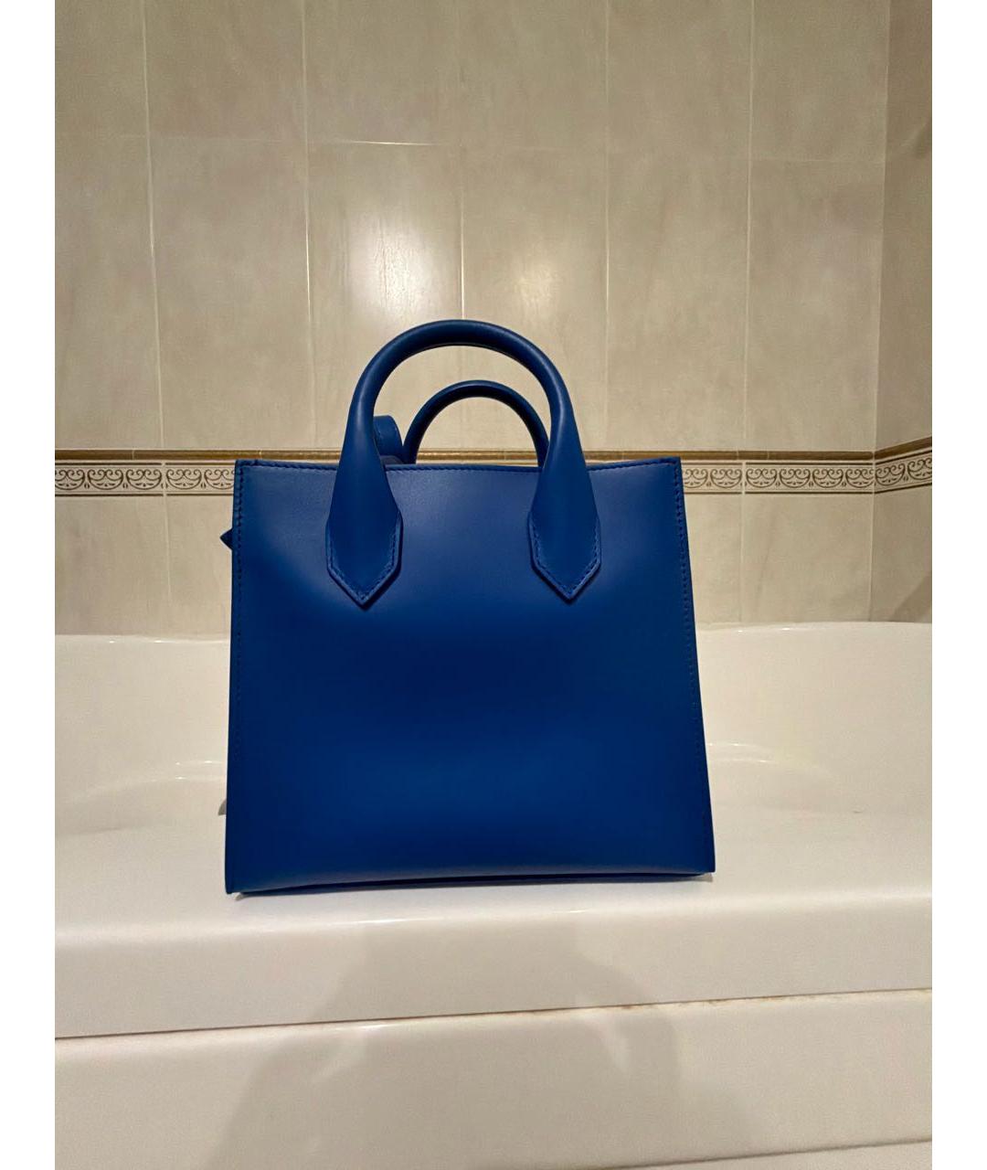 BALENCIAGA Синяя кожаная сумка тоут, фото 3