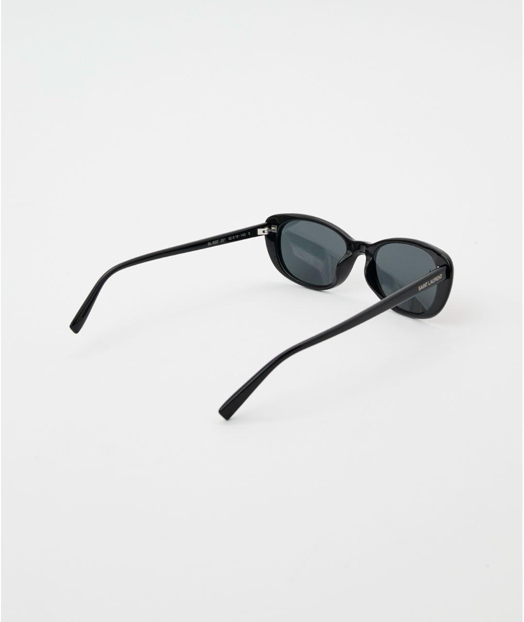SAINT LAURENT Черные пластиковые солнцезащитные очки, фото 2