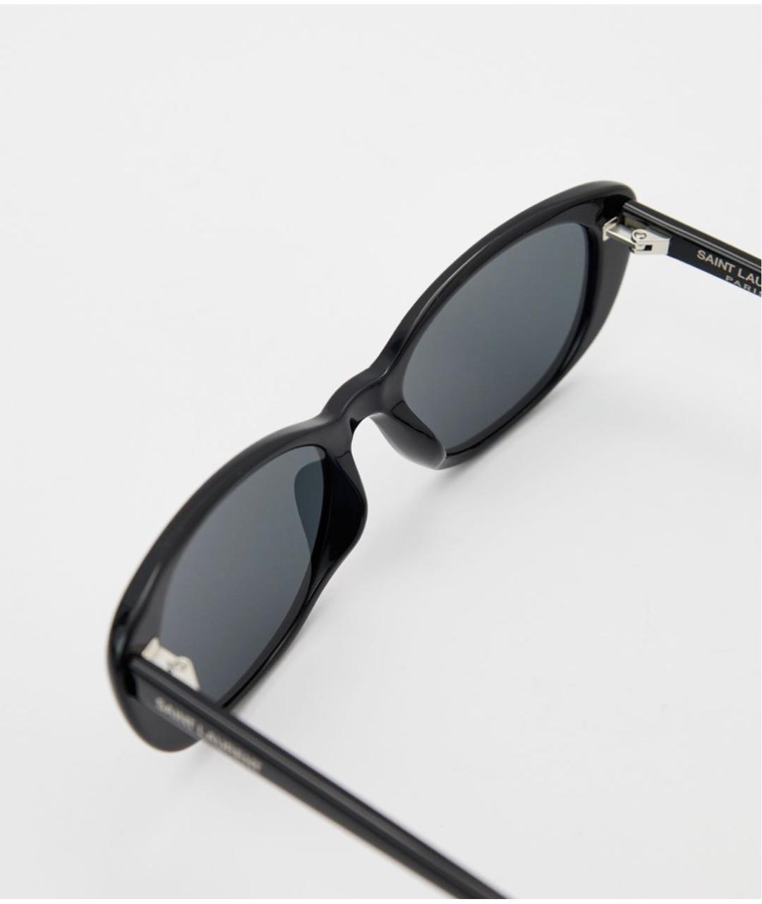 SAINT LAURENT Черные пластиковые солнцезащитные очки, фото 4