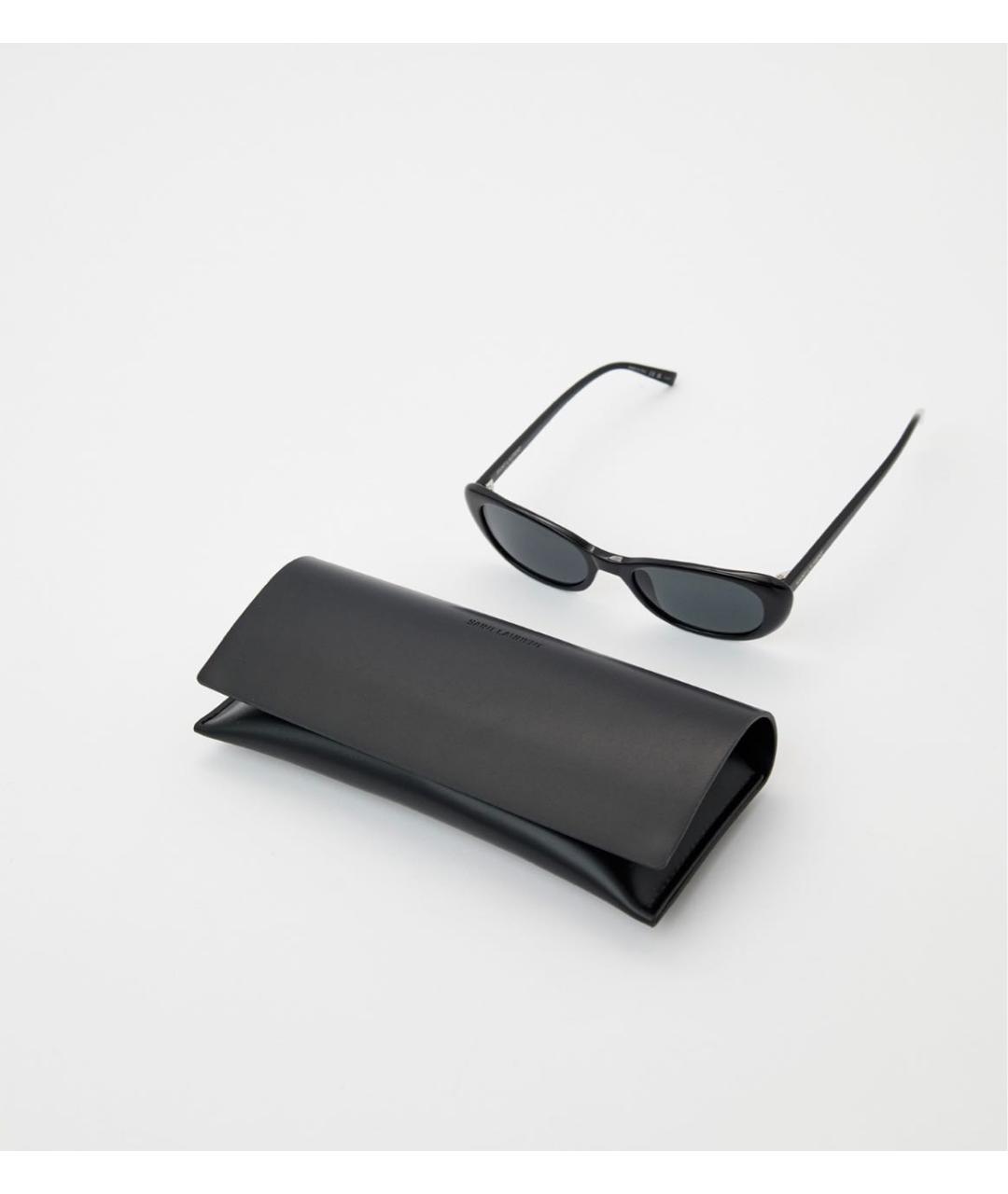SAINT LAURENT Черные пластиковые солнцезащитные очки, фото 5