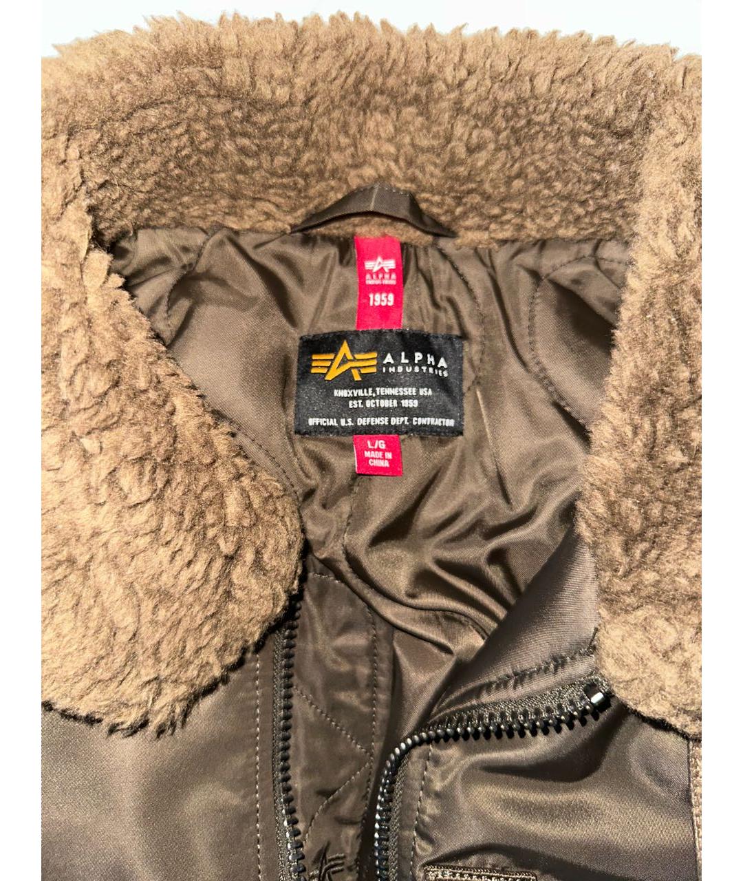 ALPHA INDUSTRIES Коричневая куртка, фото 3