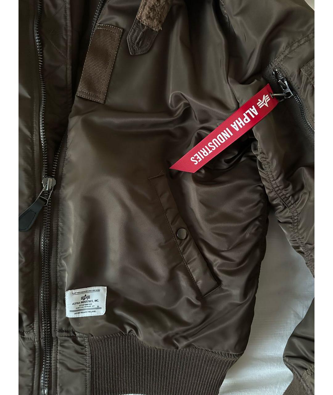 ALPHA INDUSTRIES Коричневая куртка, фото 4