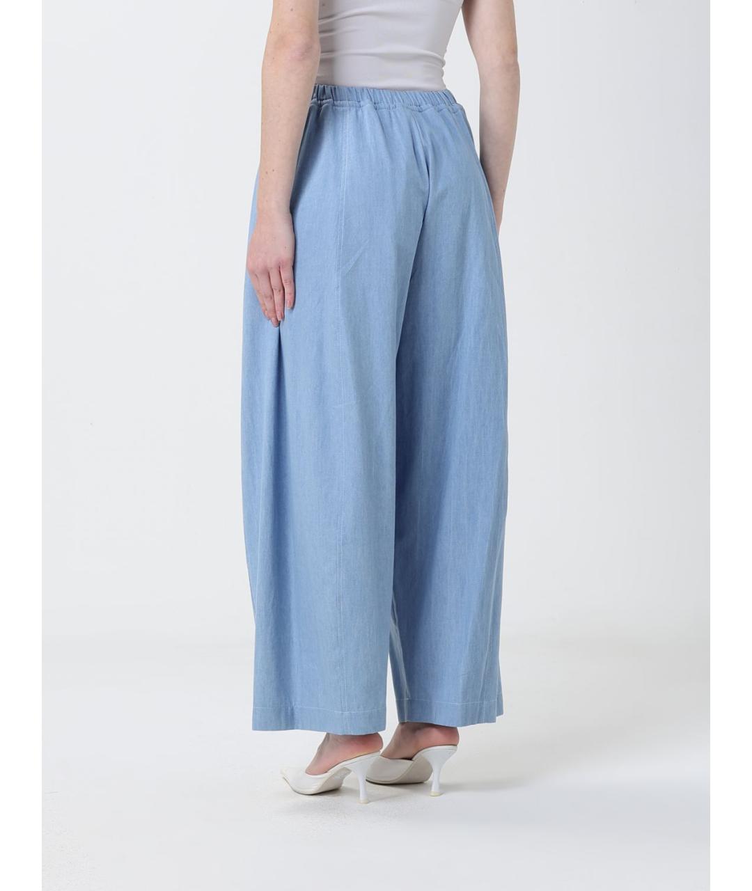 MEIMEIJ Голубые хлопковые прямые брюки, фото 2