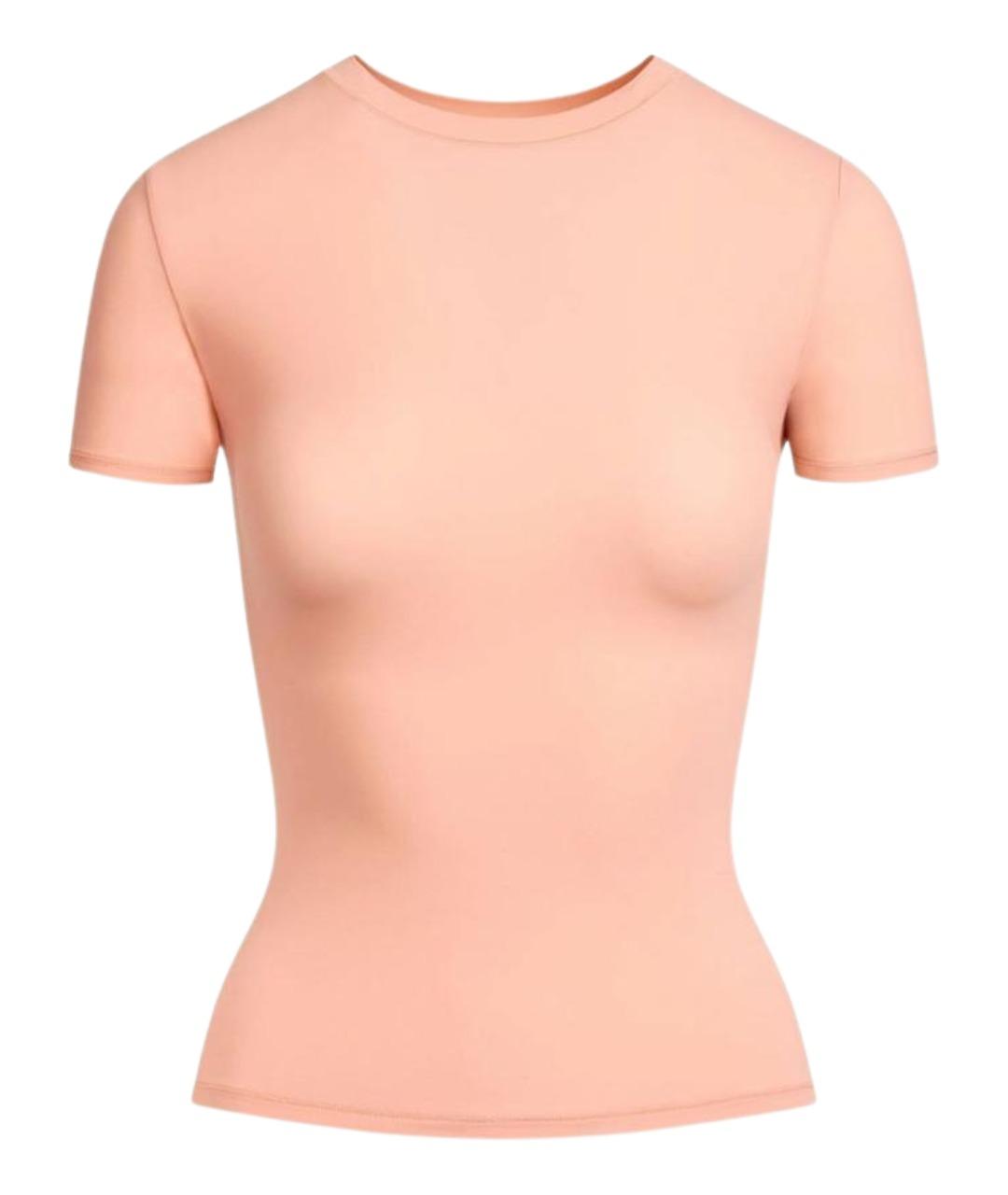 SKIMS Розовая полиэстеровая футболка, фото 1