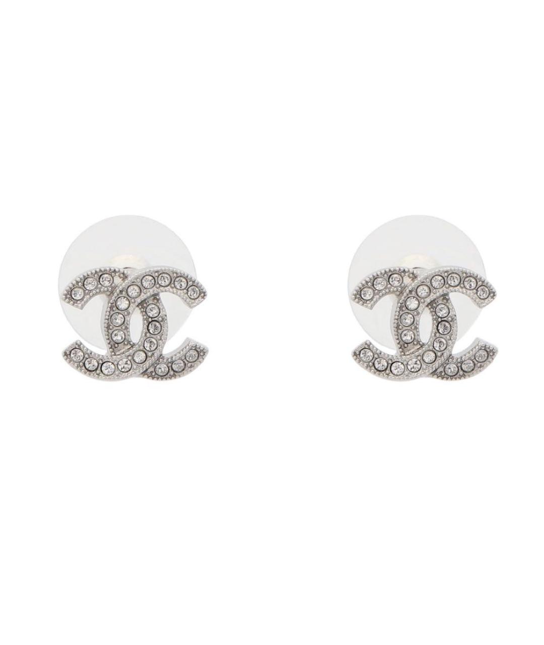 CHANEL Серебряные металлические серьги, фото 1